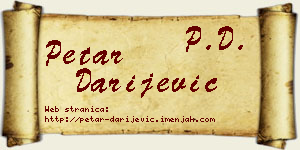 Petar Darijević vizit kartica